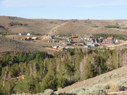 Our first view of Atlantic City, Wyoming.